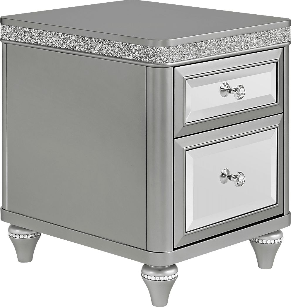 Erato Silver Chairside Table