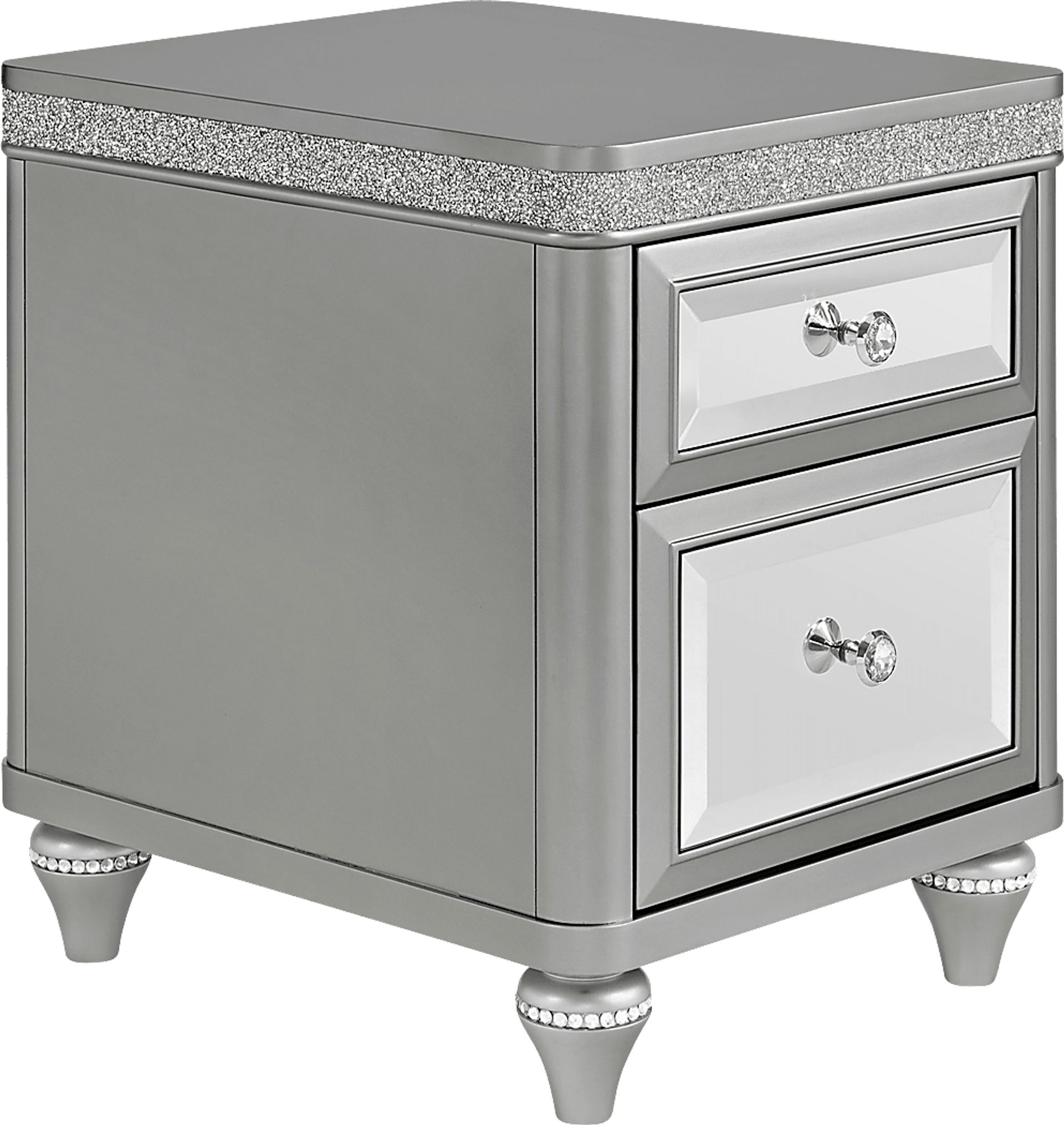 Erato Silver Chairside Table - Image 1