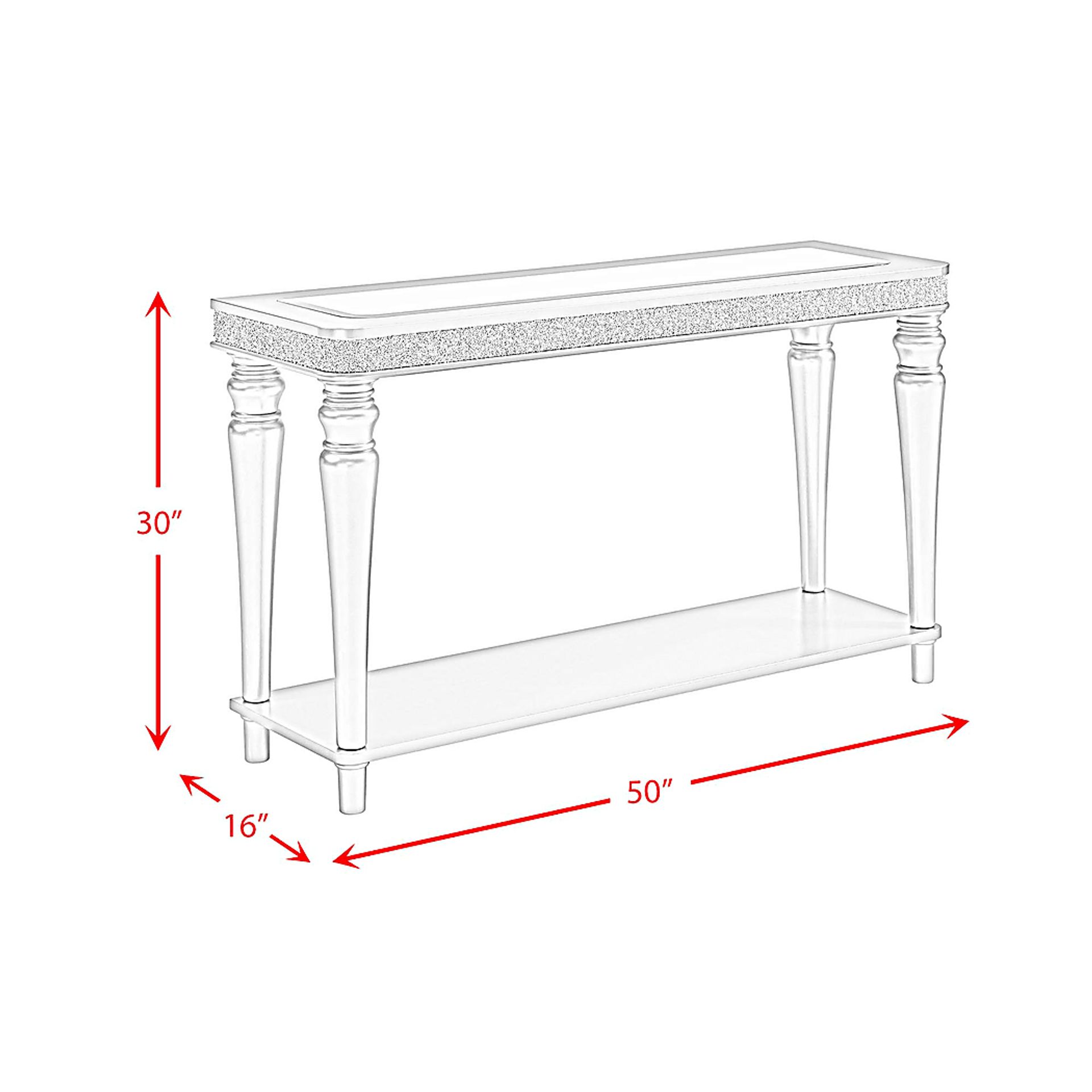 Erato Silver Console Table - Image 4