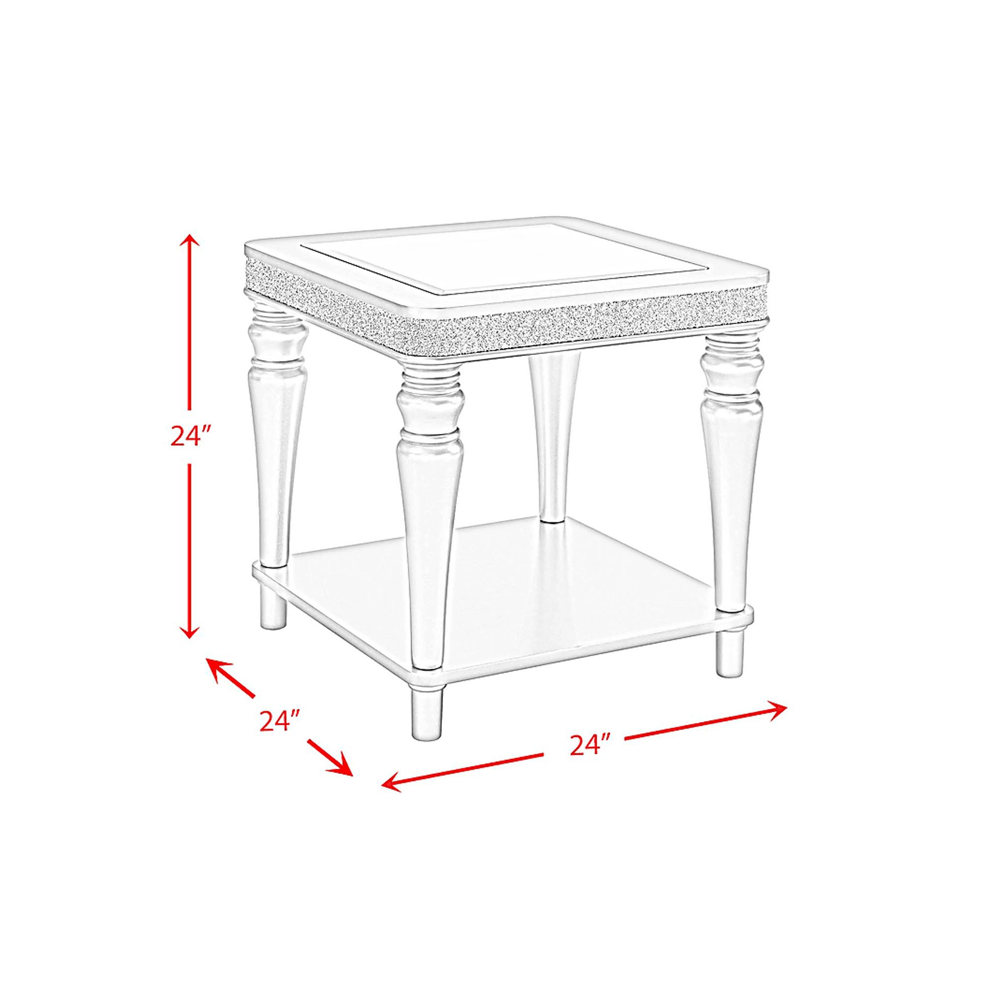 Erato Silver End Table - Image 6