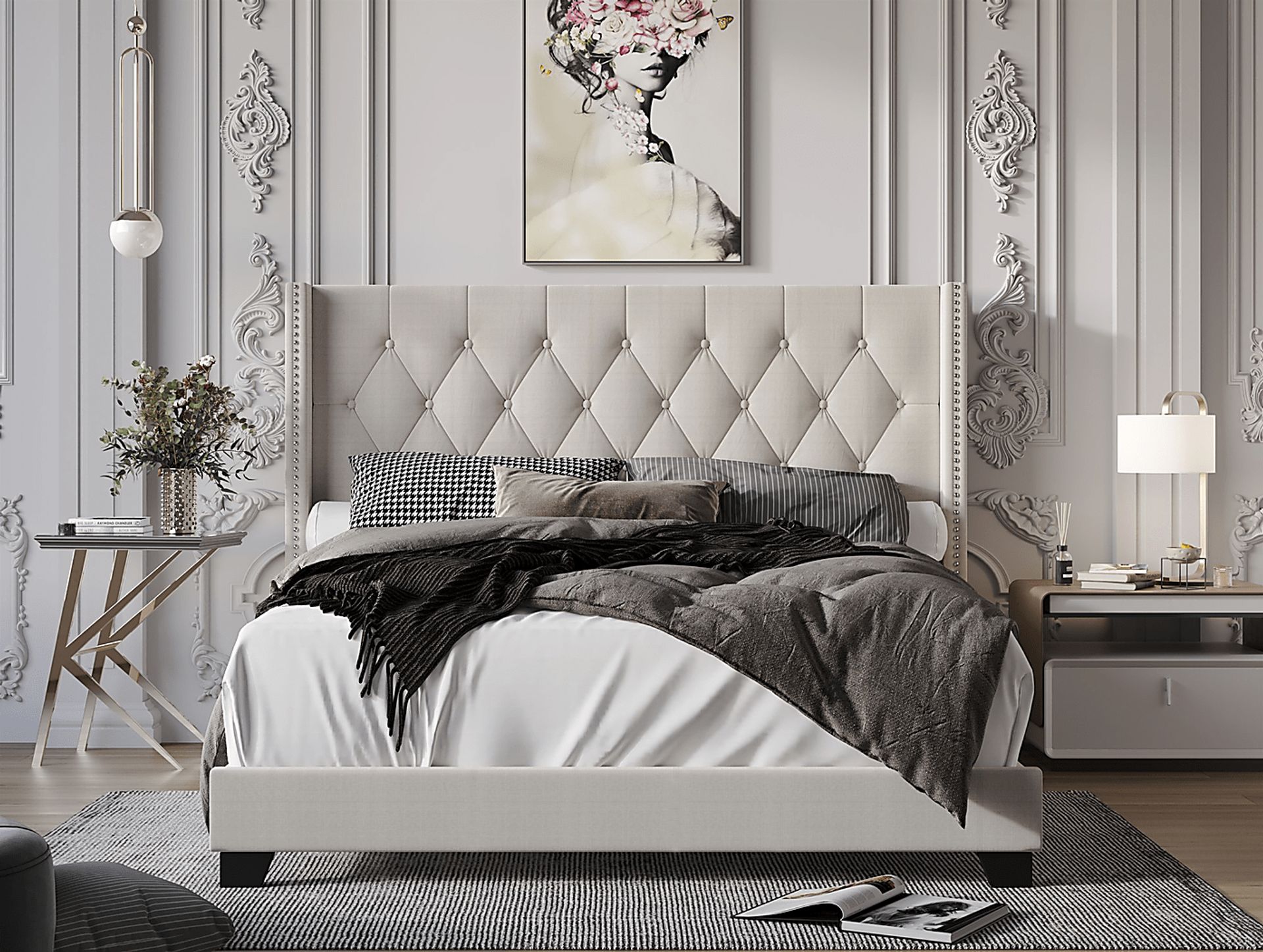 Erdrick Light Gray Queen Bed - Image 4