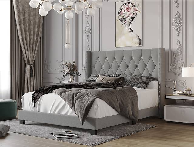 Erdrick Gray King Bed - Thumbnail - Image 2