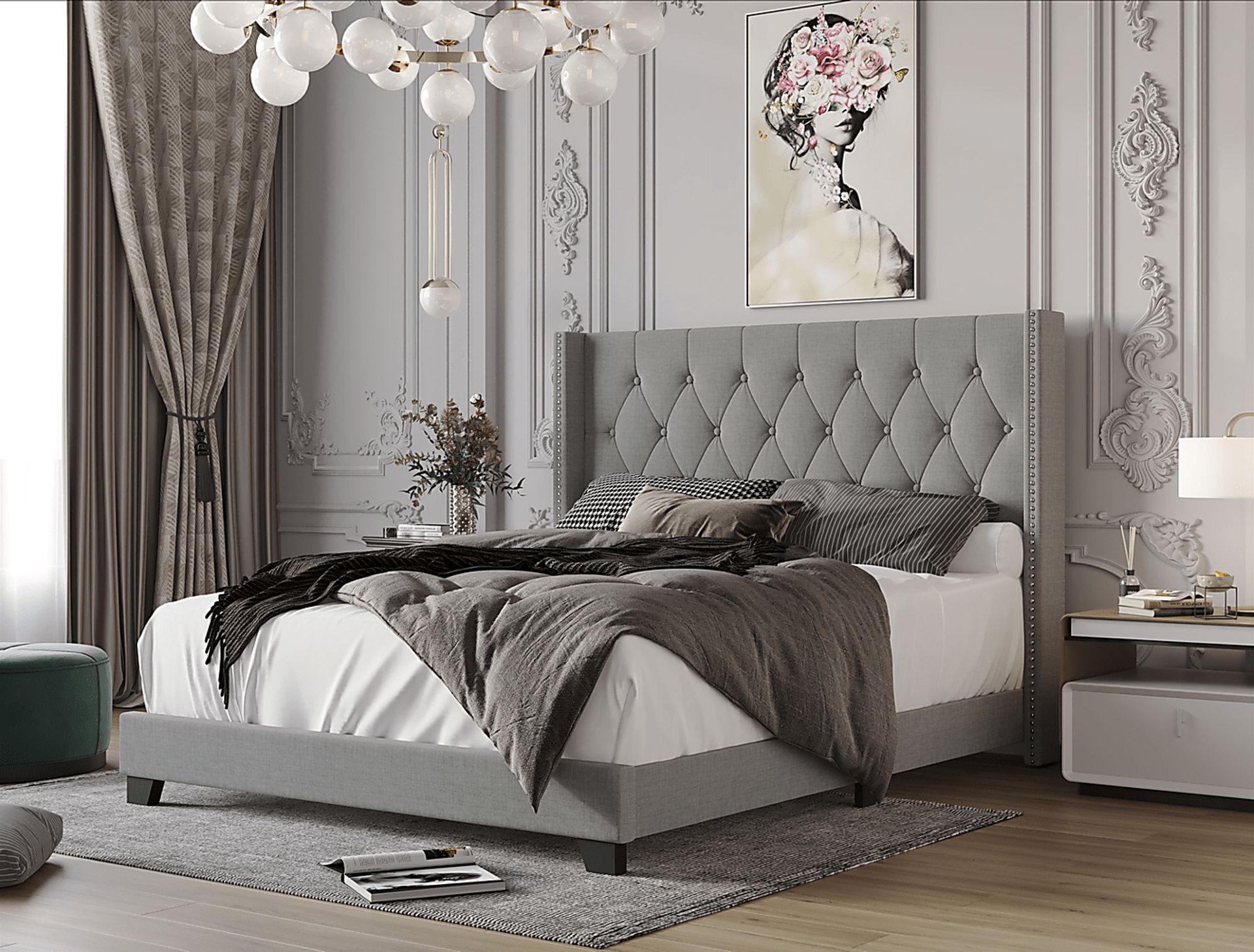 Erdrick Gray King Bed - Image 2