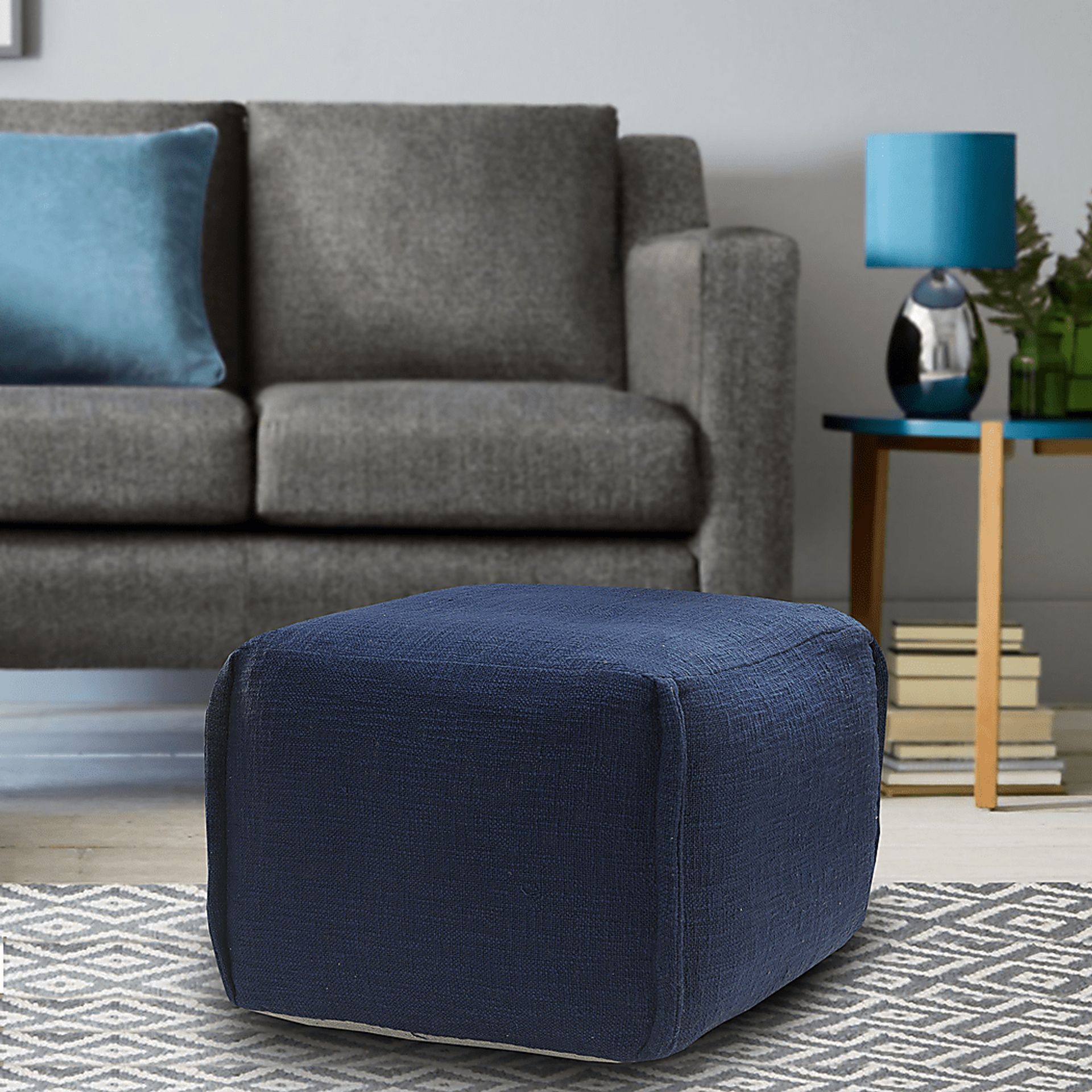 Erenas Blue Pouf - Image 3