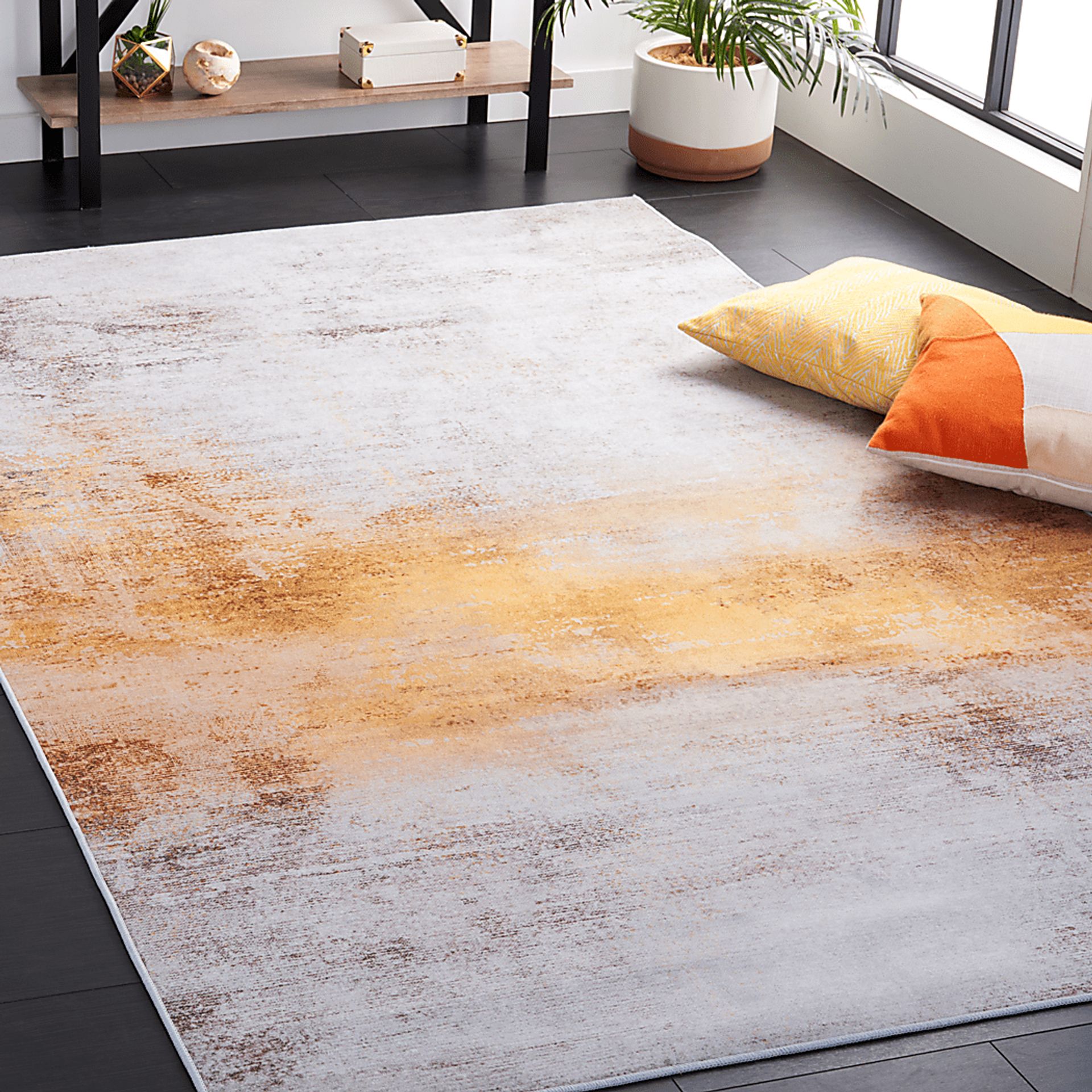 Ergien Gray/Rust 5' x 8' Rug - Image 2