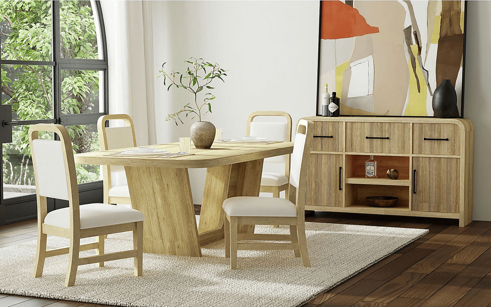 Eriba Beige Side Chair - Image 3