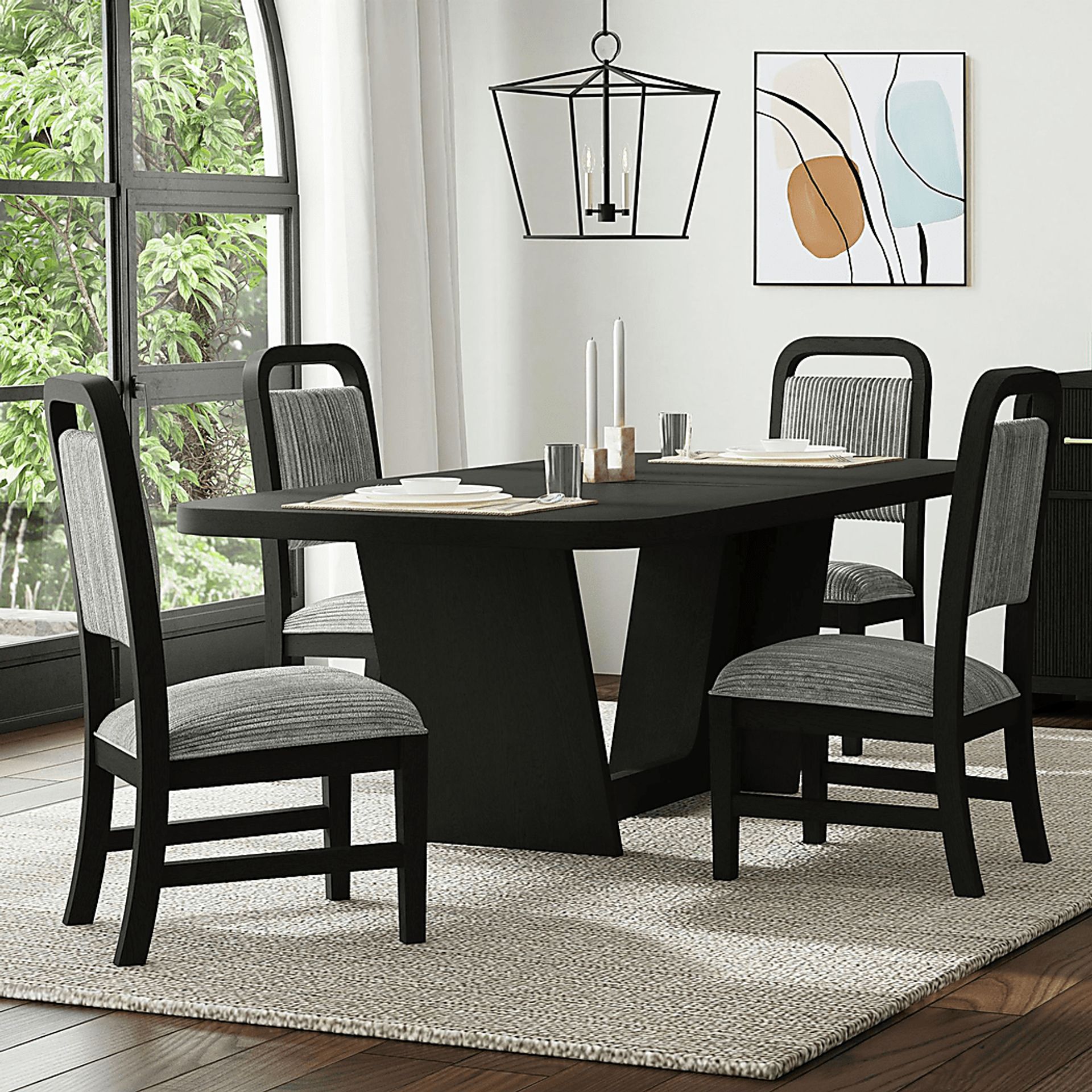 Eriba Gray Side Chair, Set of 2 - Image 2