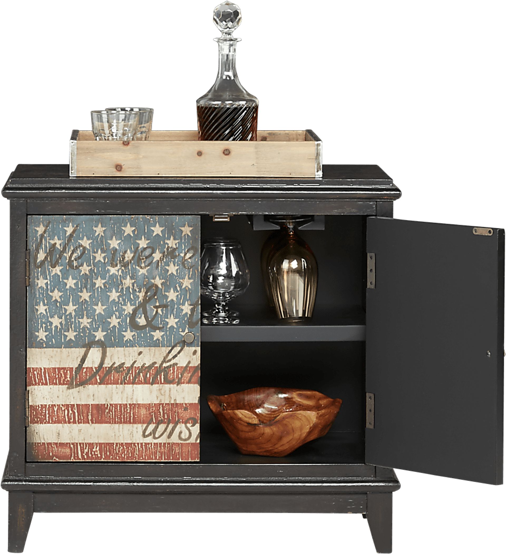 Eric Church Highway To Home Arrow Ridge Ebony 28 in. Bar Cabinet - Image 2
