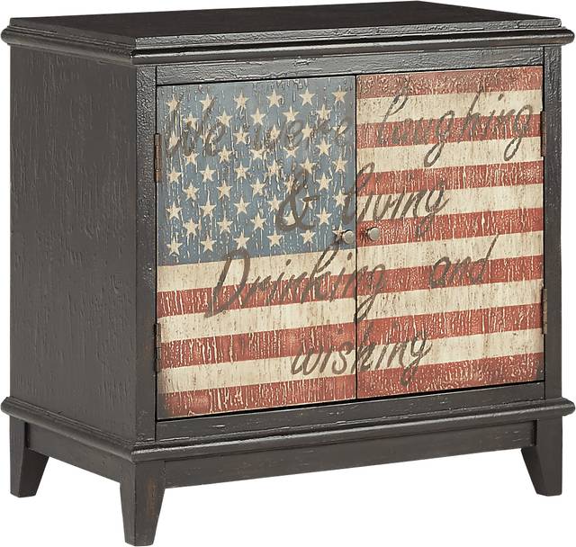 Eric Church Highway To Home Arrow Ridge Ebony 28 in. Bar Cabinet - Thumbnail - Image 1