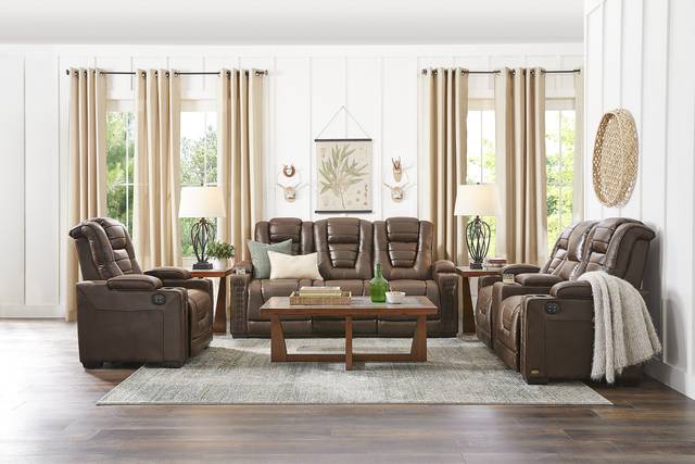 Eric Church Highway To Home Chief Brown 2 Pc Dual Power Reclining Living Room - Thumbnail - Image 1