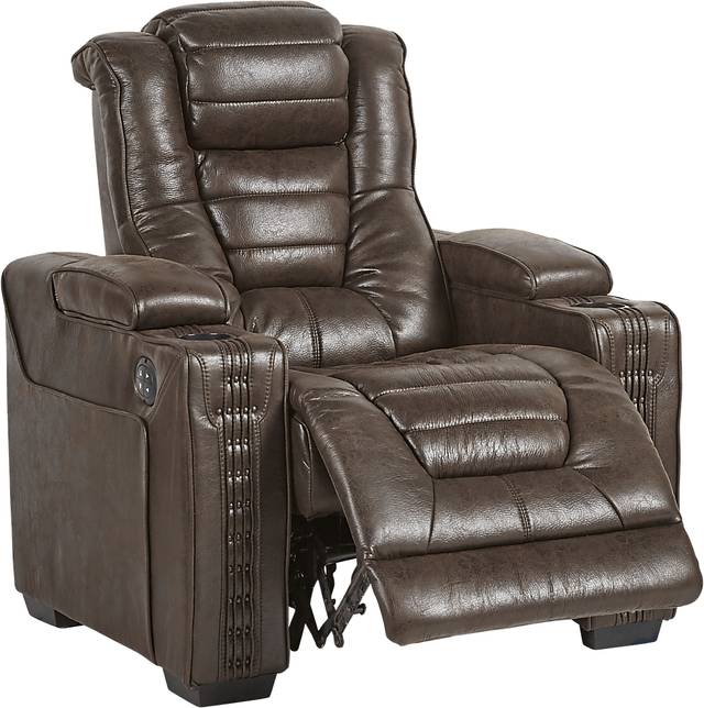 Eric Church Highway To Home Chief Brown Dual Power Recliner - Thumbnail - Image 2