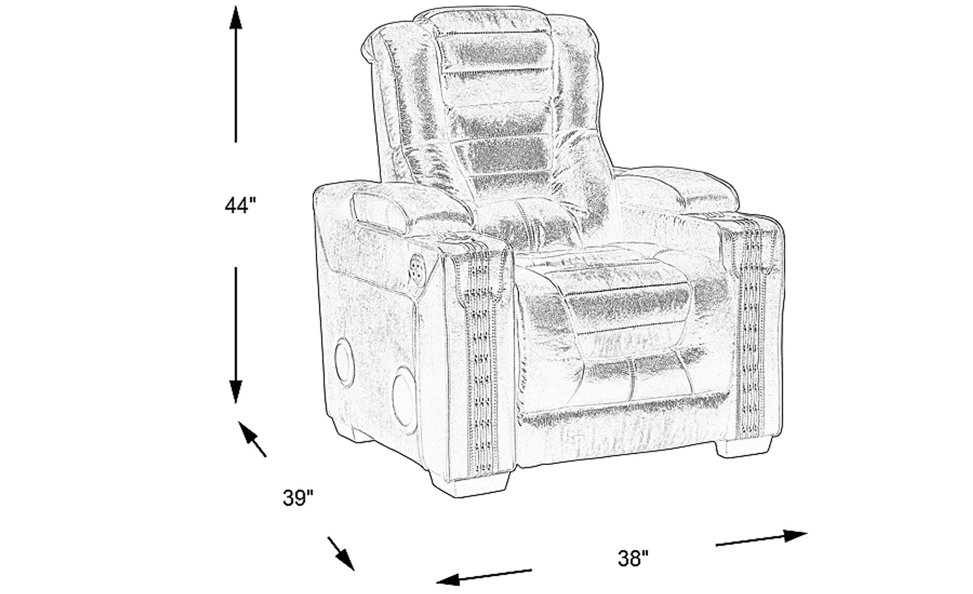 Dimension Image. Please refer to the Dimension Tab on this page for dimension details.