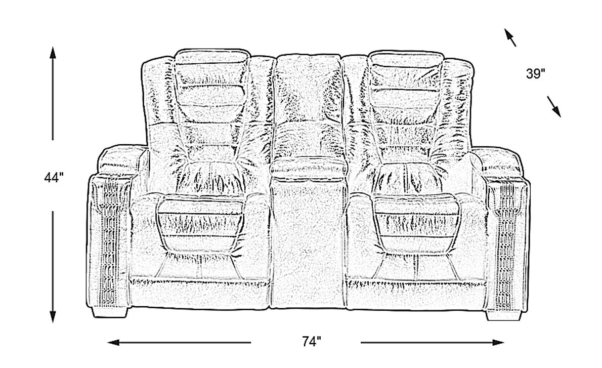 Eric Church Highway To Home Chief Brown Dual Power Reclining Console