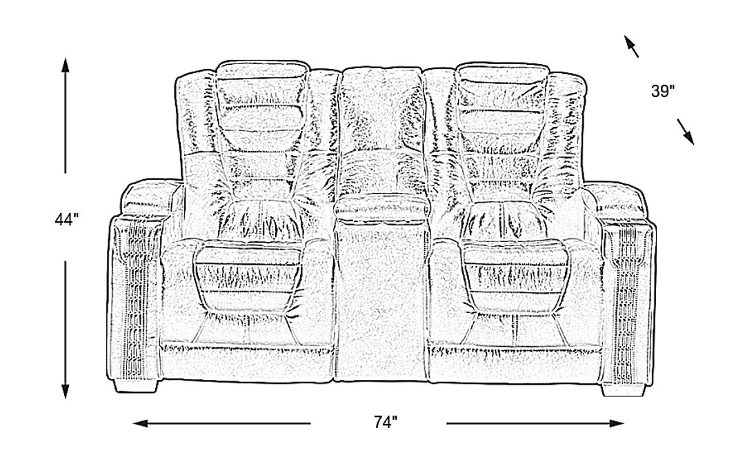 Chief Dual Power Reclining Loveseat
