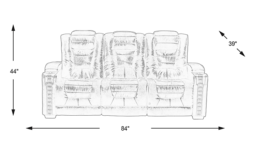Eric Church Highway To Home Chief Brown Dual Power Reclining Sofa
