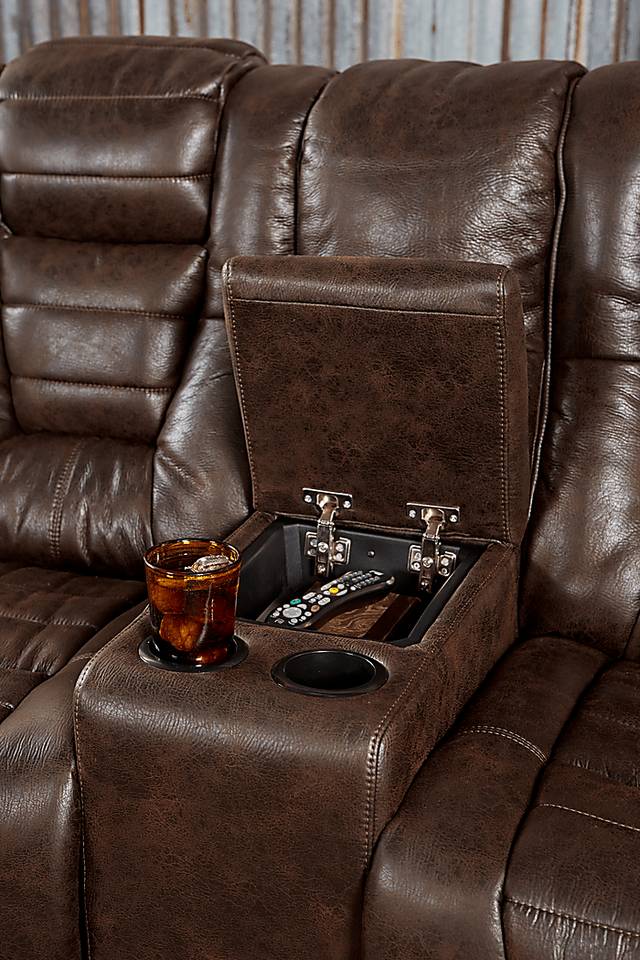 Eric Church Highway To Home Chief Brown 5 Pc Dual Power Reclining Living Room - Thumbnail - Image 11
