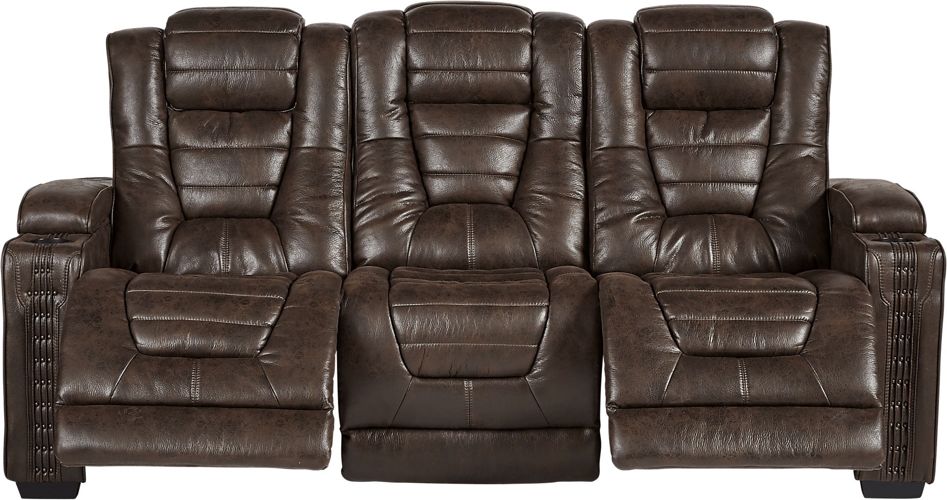 Eric Church Highway To Home Chief Brown Dual Power Reclining Sofa - Image 2