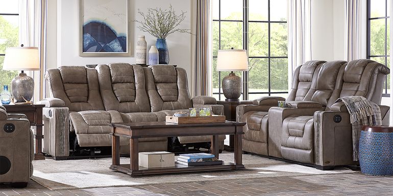 Eric Church Highway To Home Chief Taupe 7 Pc Dual Power Reclining Living Room