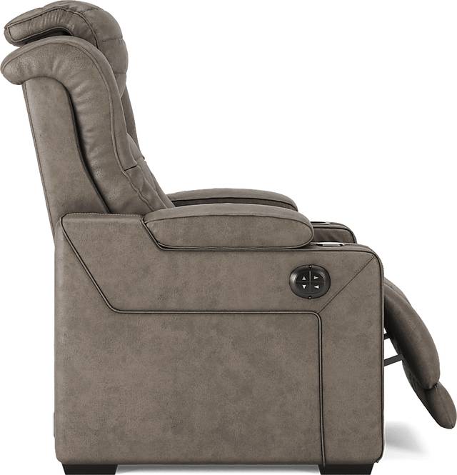 Chief Taupe Dual Power Recliner - Thumbnail - Image 4