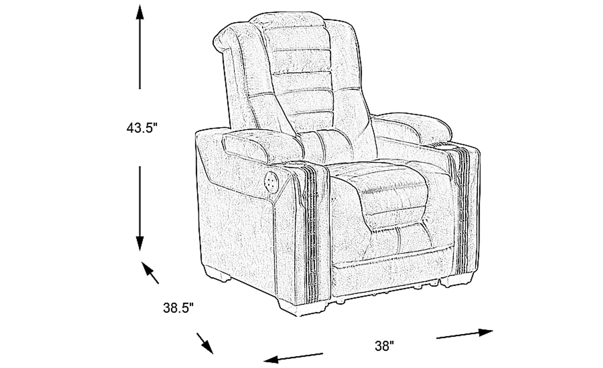 Dimension Image. Please refer to the Dimension Tab on this page for dimension details.