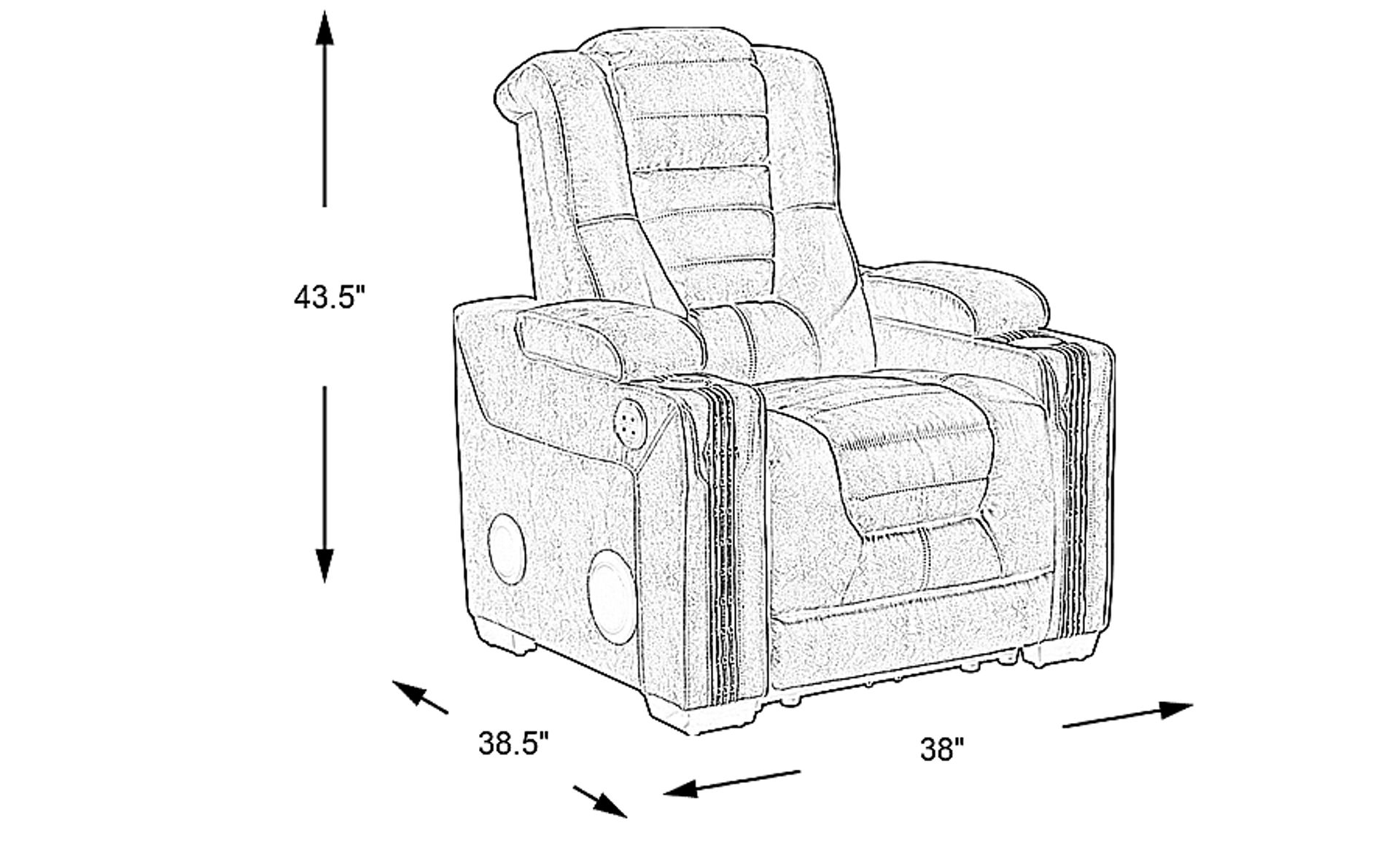Dimension Image. Please refer to the Dimension Tab on this page for dimension details.