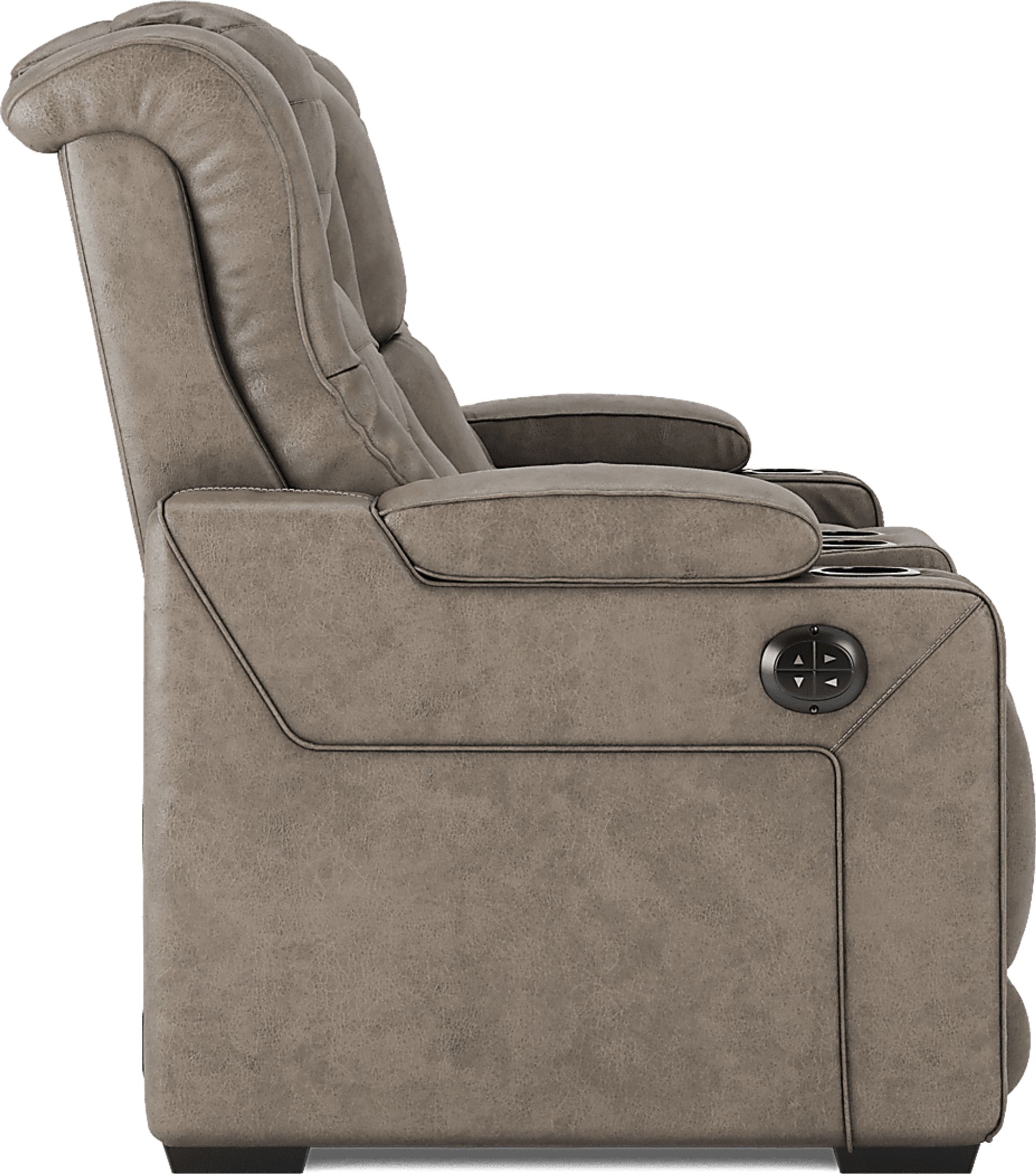 Chief Taupe 7 Pc Dual Power Reclining Living Room - Image 15