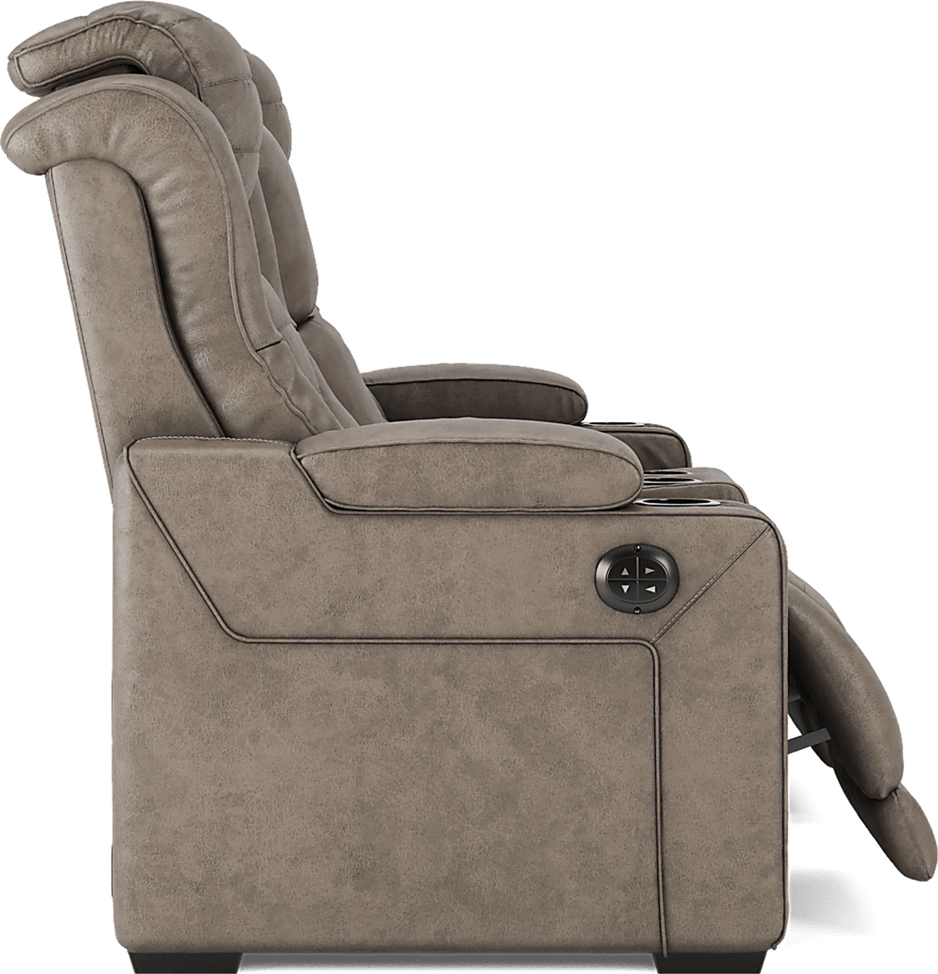 Chief Taupe 7 Pc Dual Power Reclining Living Room - Image 17