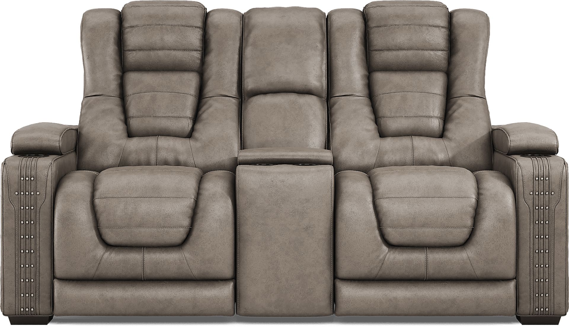 Chief Taupe 7 Pc Dual Power Reclining Living Room - Image 13