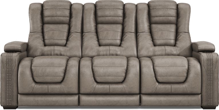 Eric Church Highway To Home Chief Taupe Dual Power Reclining Sofa