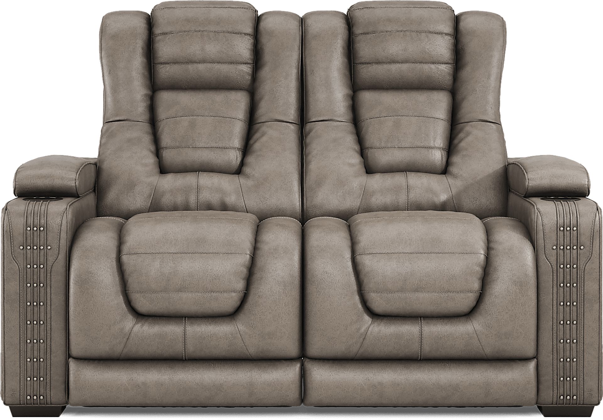 Chief Taupe Loveseat - Image 1