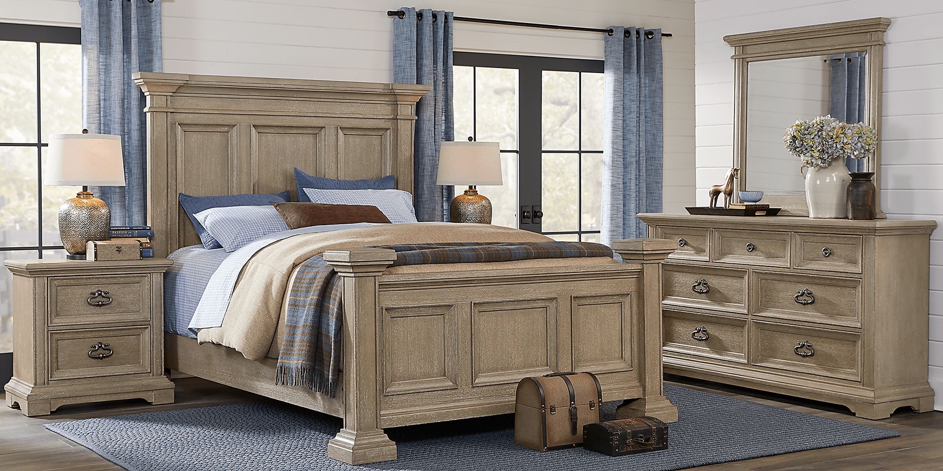 Eric Church Highway To Home Elk Creek Gray 8 Pc King Panel Bedroom - Image 1