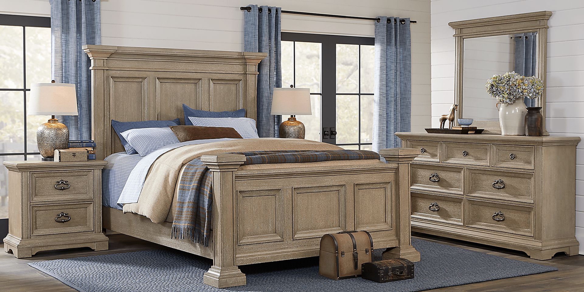 Eric Church Highway To Home Elk Creek Gray 8 Pc Queen Panel Bedroom - Image 1