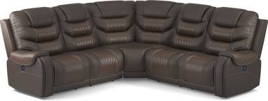 5 pc dual power reclining sectional