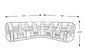 Headliner 6 Pc Leather Dual Power Reclining Sectional
