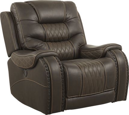 Eric Church Highway To Home Headliner Brown Leather Dual Power Recliner