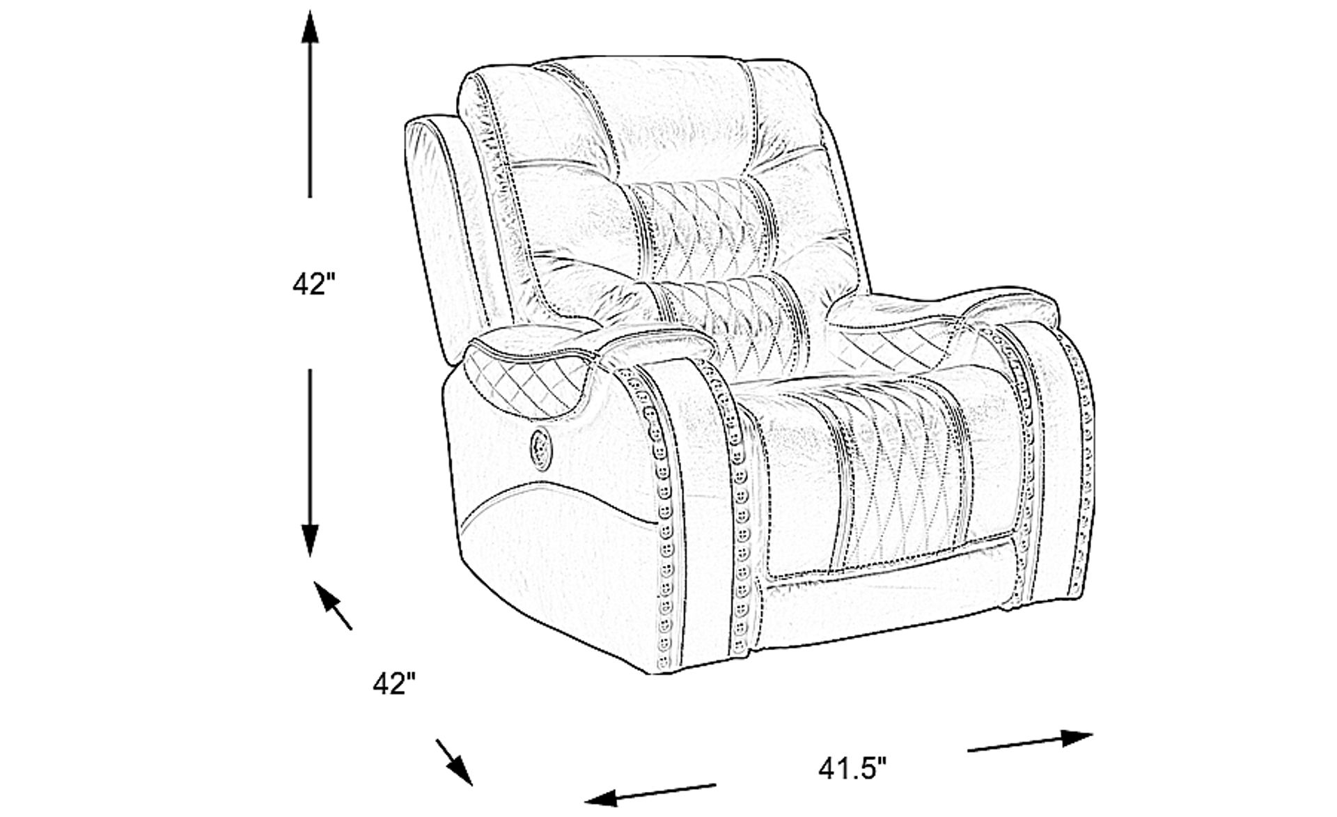 Dimension Image. Please refer to the Dimension Tab on this page for dimension details.