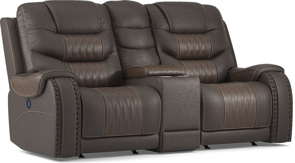 Headliner 8 Pc Leather Dual Power Reclining,Non-Power Reclining Living Room Set