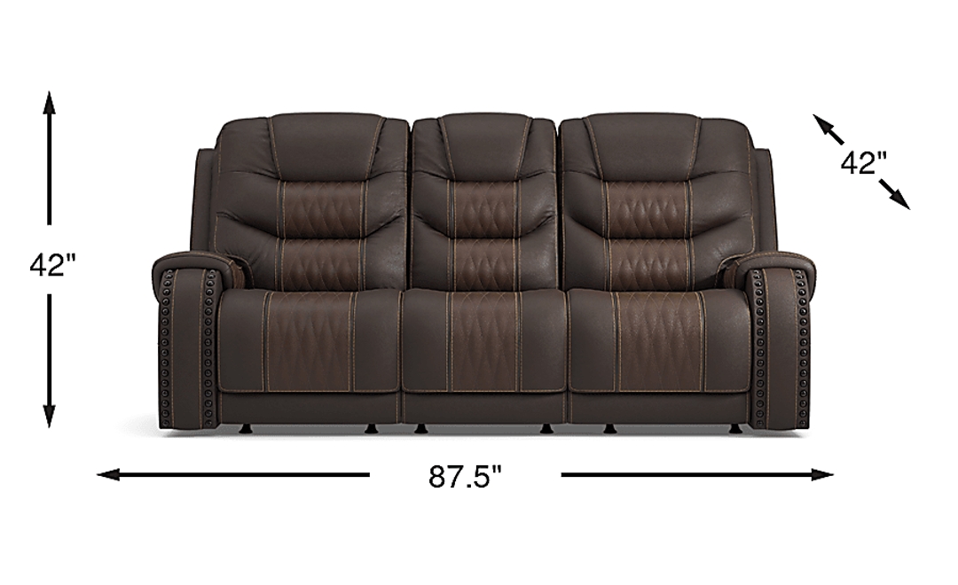 Headliner Leather Dual Power Reclining Sofa