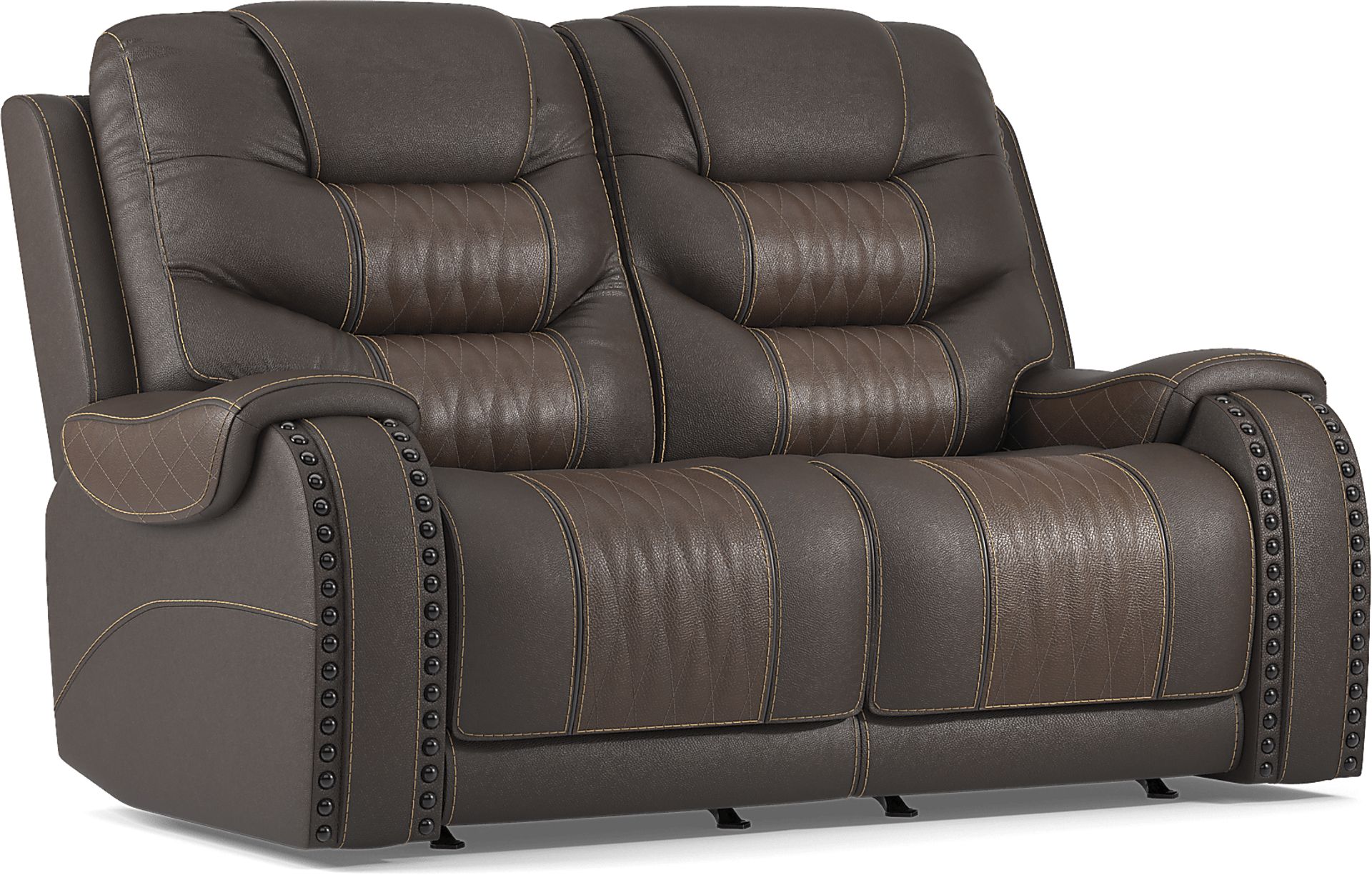 Headliner Brown Leather 2 Pc Living Room with Reclining Sofa - Image 9