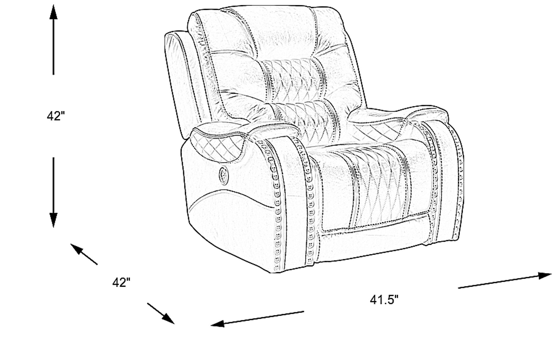 Dimension Image. Please refer to the Dimension Tab on this page for dimension details.