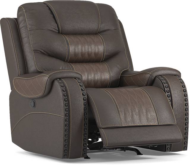 Headliner Brown Leather Recliner - Thumbnail - Image 2