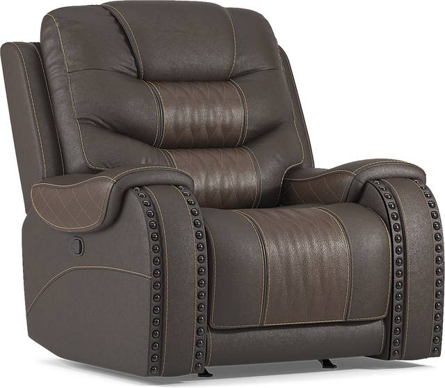 Headliner Brown Leather Recliner - Thumbnail - Image 1