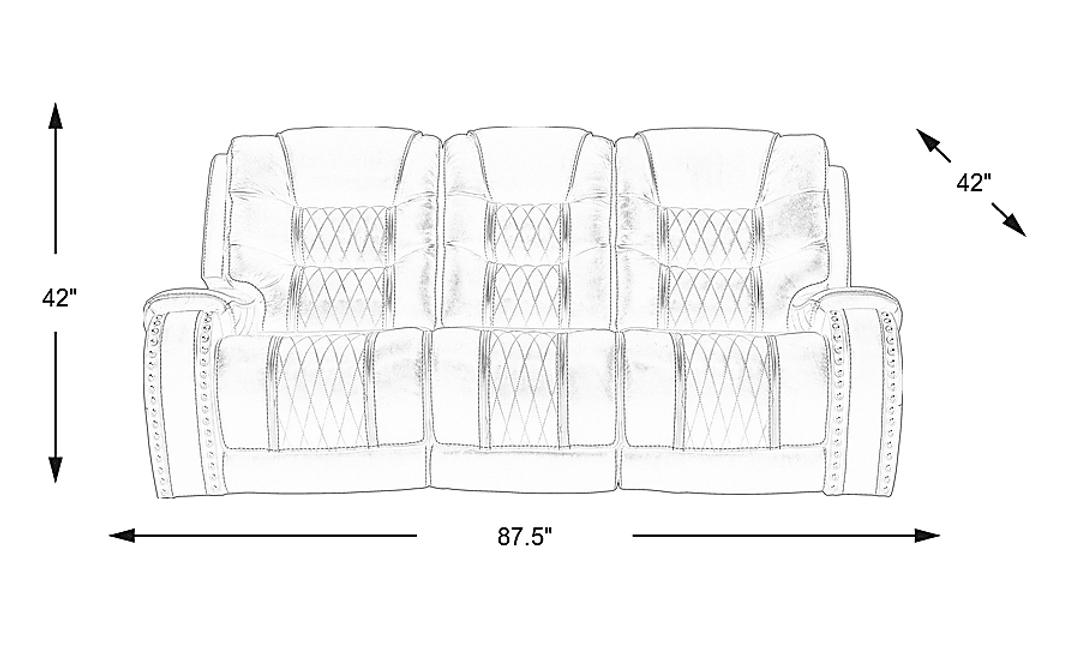 Headliner Leather Non-Power Reclining Sofa