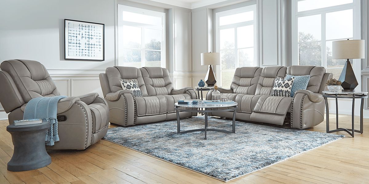 Eric Church Highway To Home Headliner 3 Pc Gray Leather Living