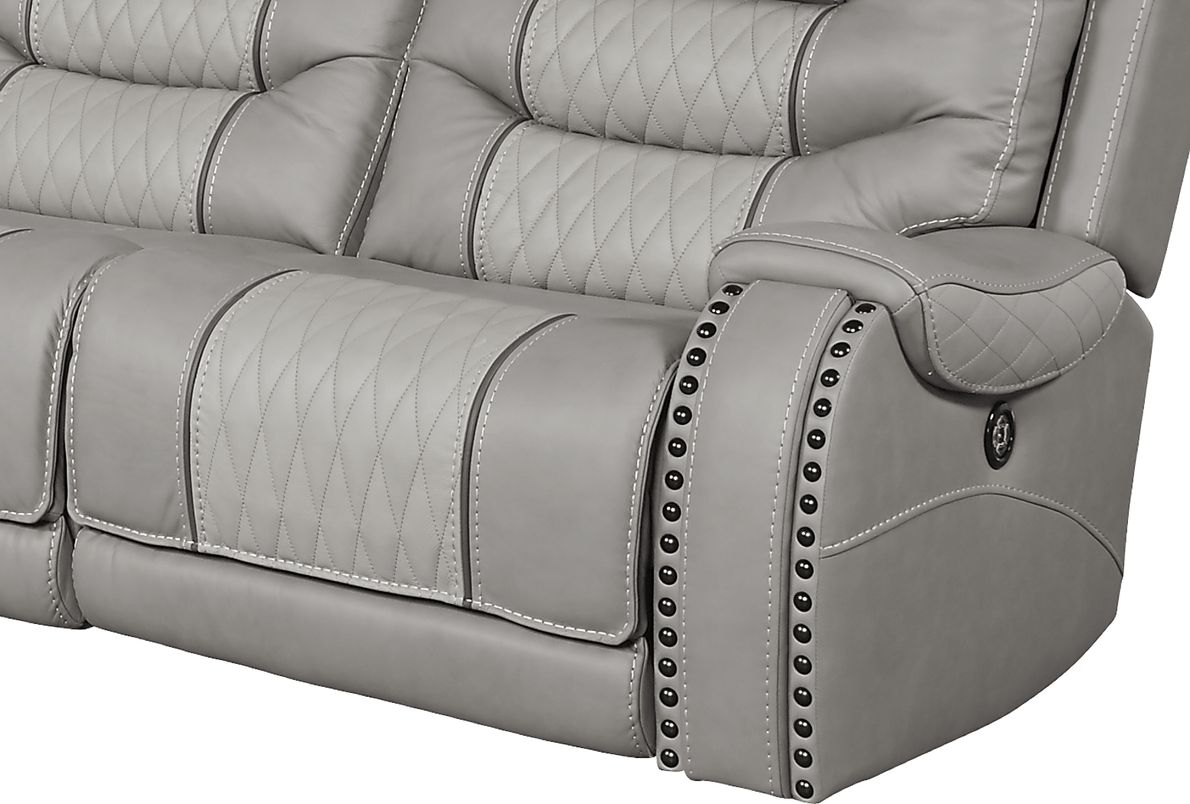 Headliner Leather 5 Pc Dual Power Reclining Sectional
