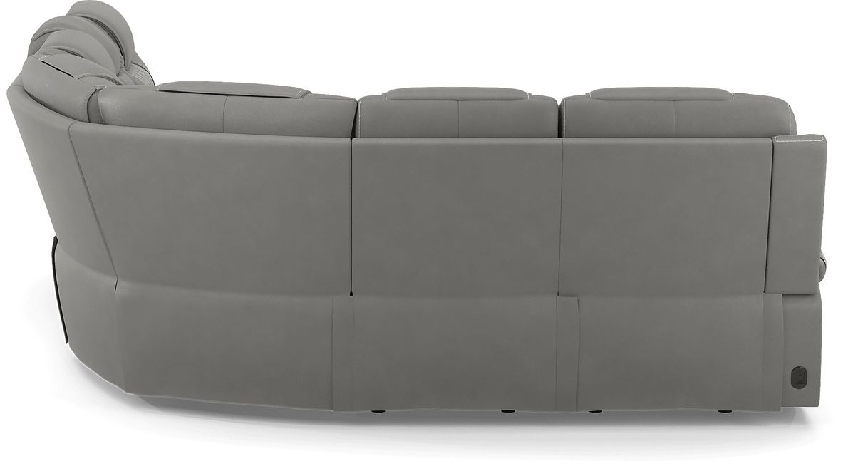 Headliner Leather 6 Pc Dual Power Reclining Sectional