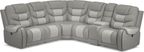 Headliner Leather 6 Pc Dual Power Reclining Sectional