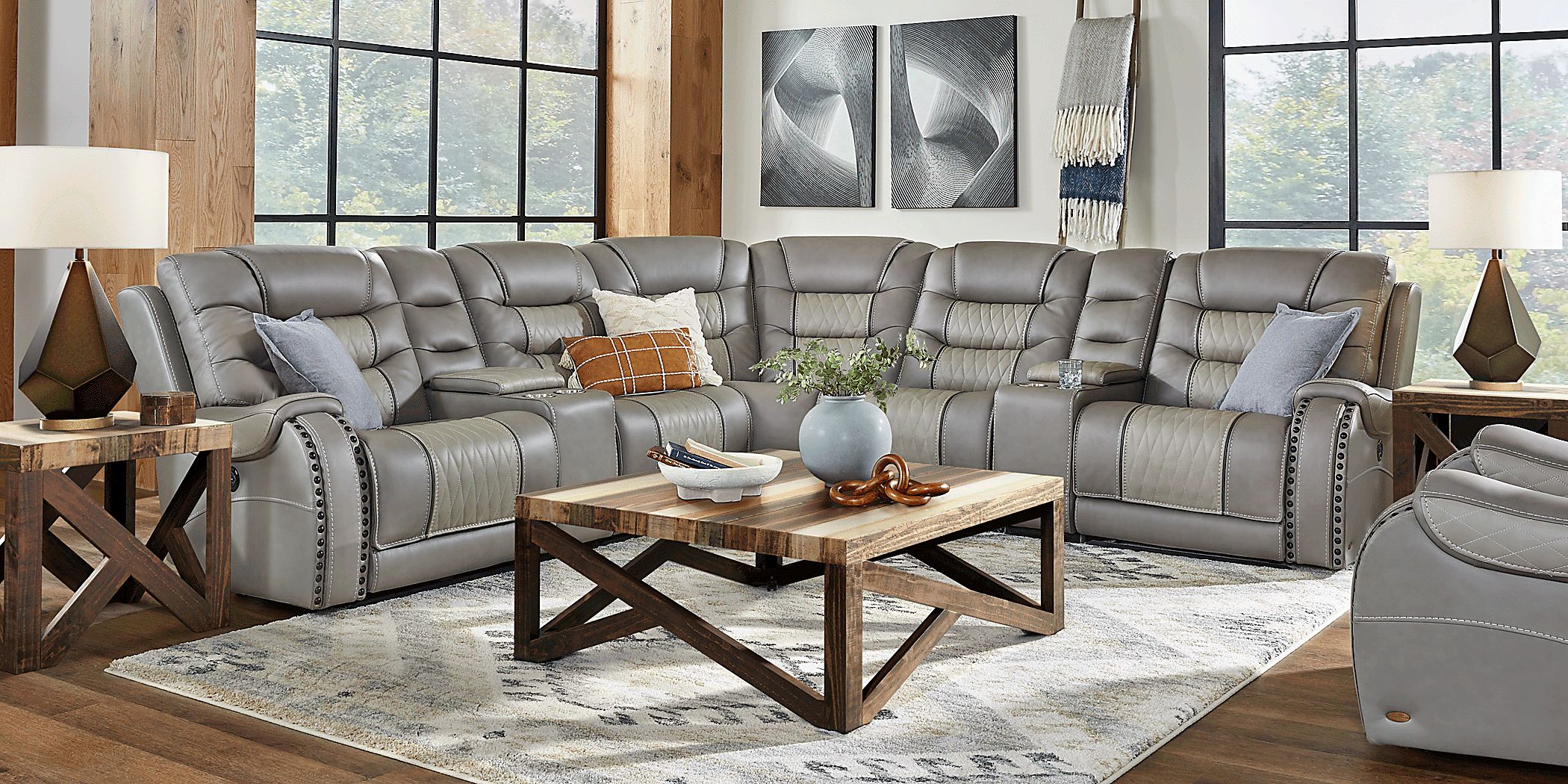 Eric Church Highway To Home Headliner 9 Pc Gray Leather Dual Power