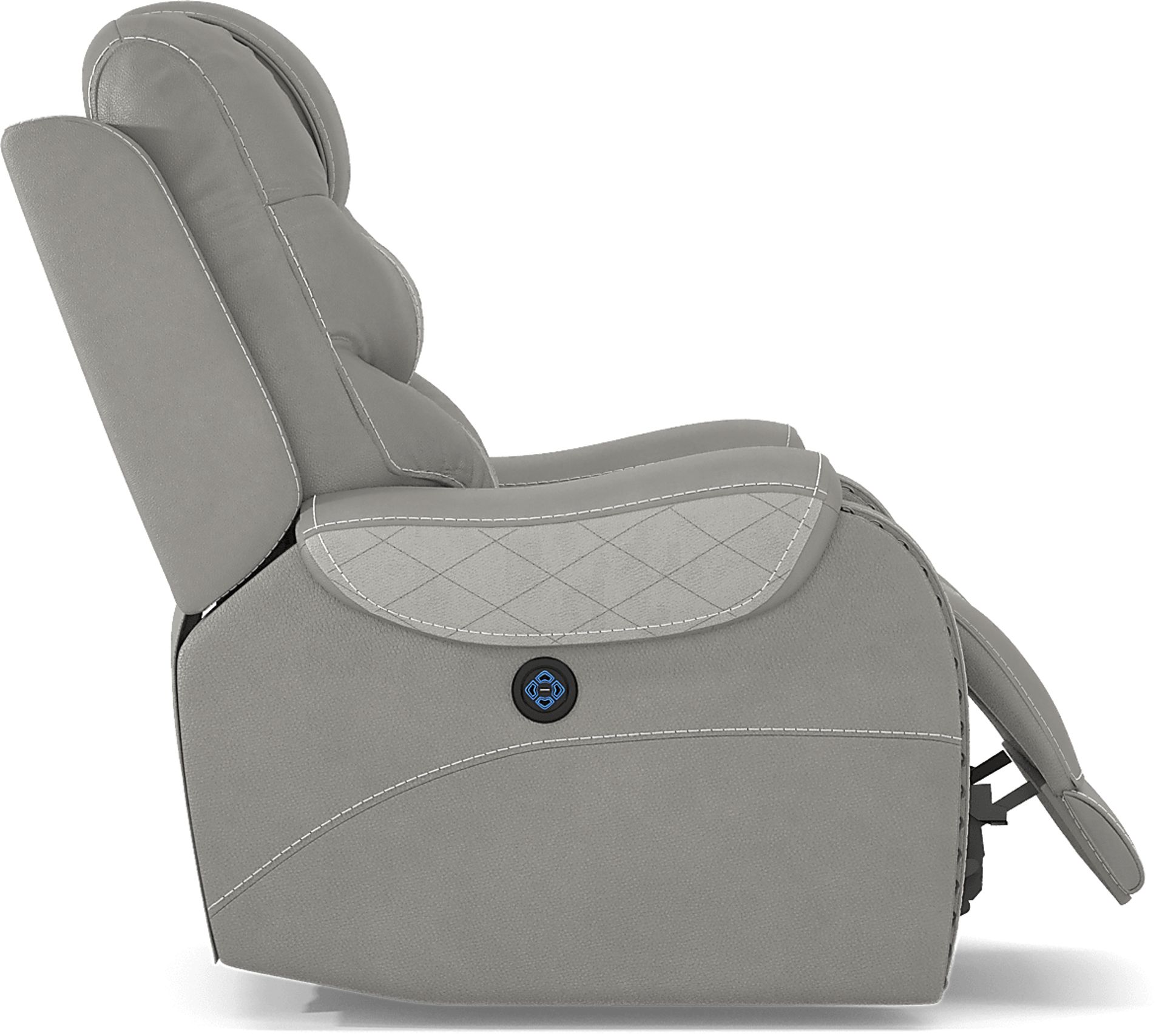 Headliner Gray Leather 3 Pc Dual Power Reclining Living Room - Image 20
