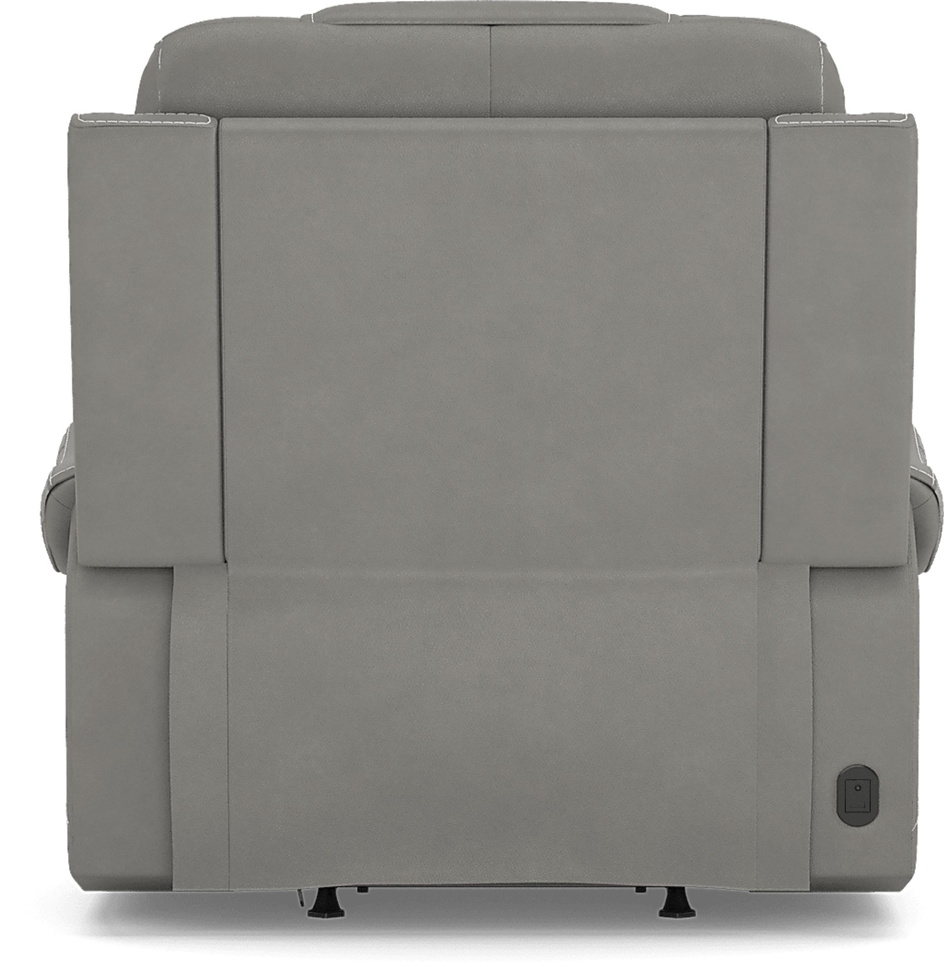 Headliner Gray Leather 3 Pc Dual Power Reclining Living Room - Image 21